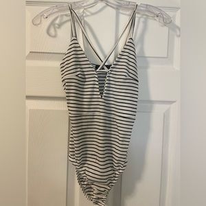 boohoo striped tank top bodysuit